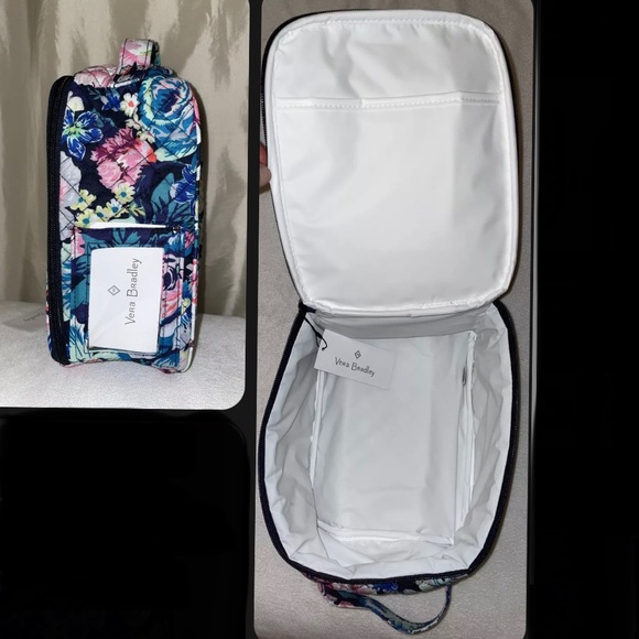 NEW Vera Bradley Quilted Insulated Lunch Bunch Zip Bag in Garden Grove🌷🌸💙 - Picture 7 of 8